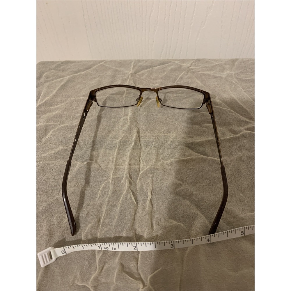 chelsea morgan eyeglasses Frames Woman's Metal Brown Flower Cut Backs EUC - Picture 8 of 12